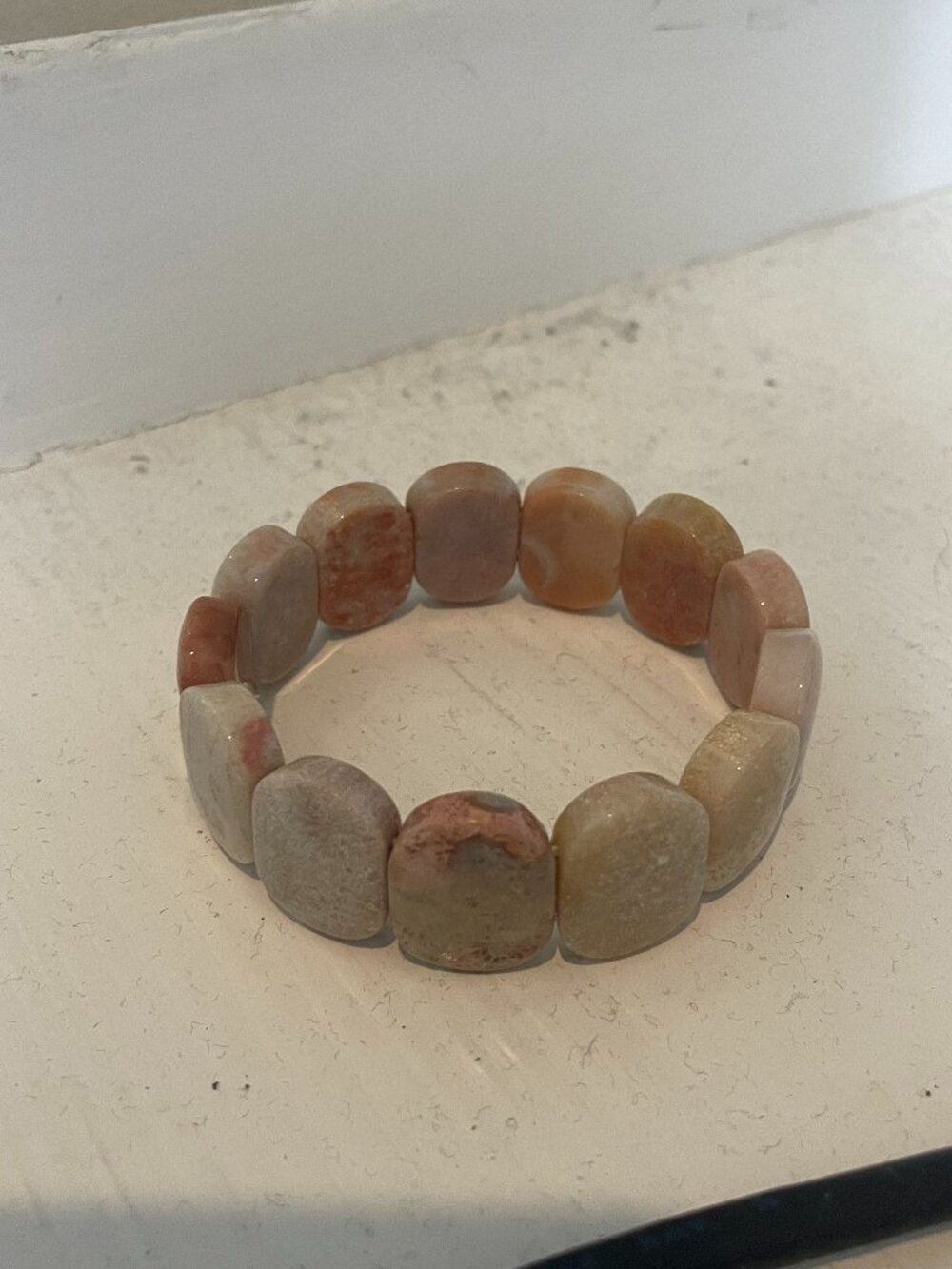 Natural coral stone bracelet